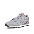 Reebok classic leather 1983 vintage Cold Grey 3-Flash Red-Chalk Low Top Sneakers  Close Up | Overkill