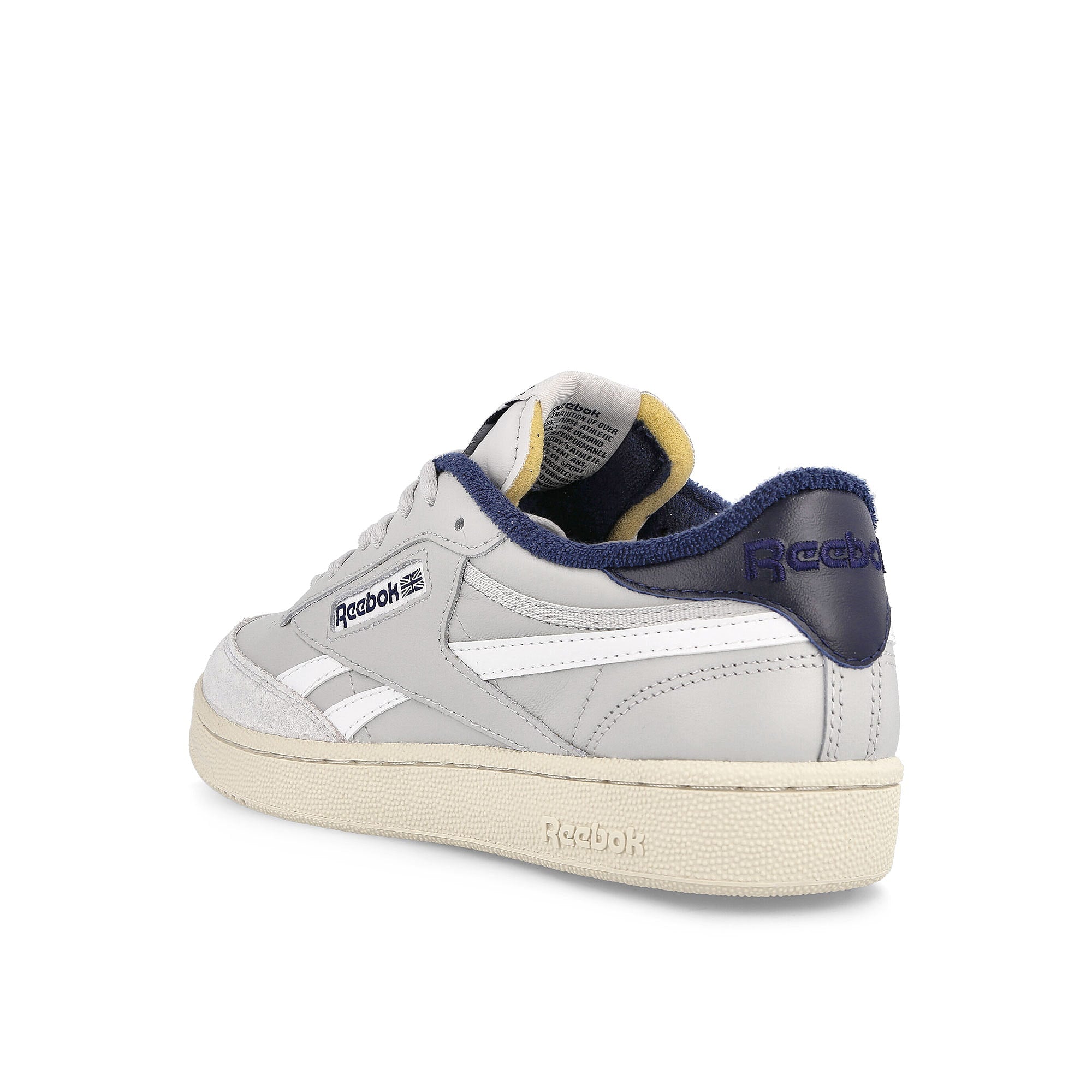 Reebok club c revenge Pure Grey 2-Vector Navy-Alabaster Sneakers  Material | Overkill
