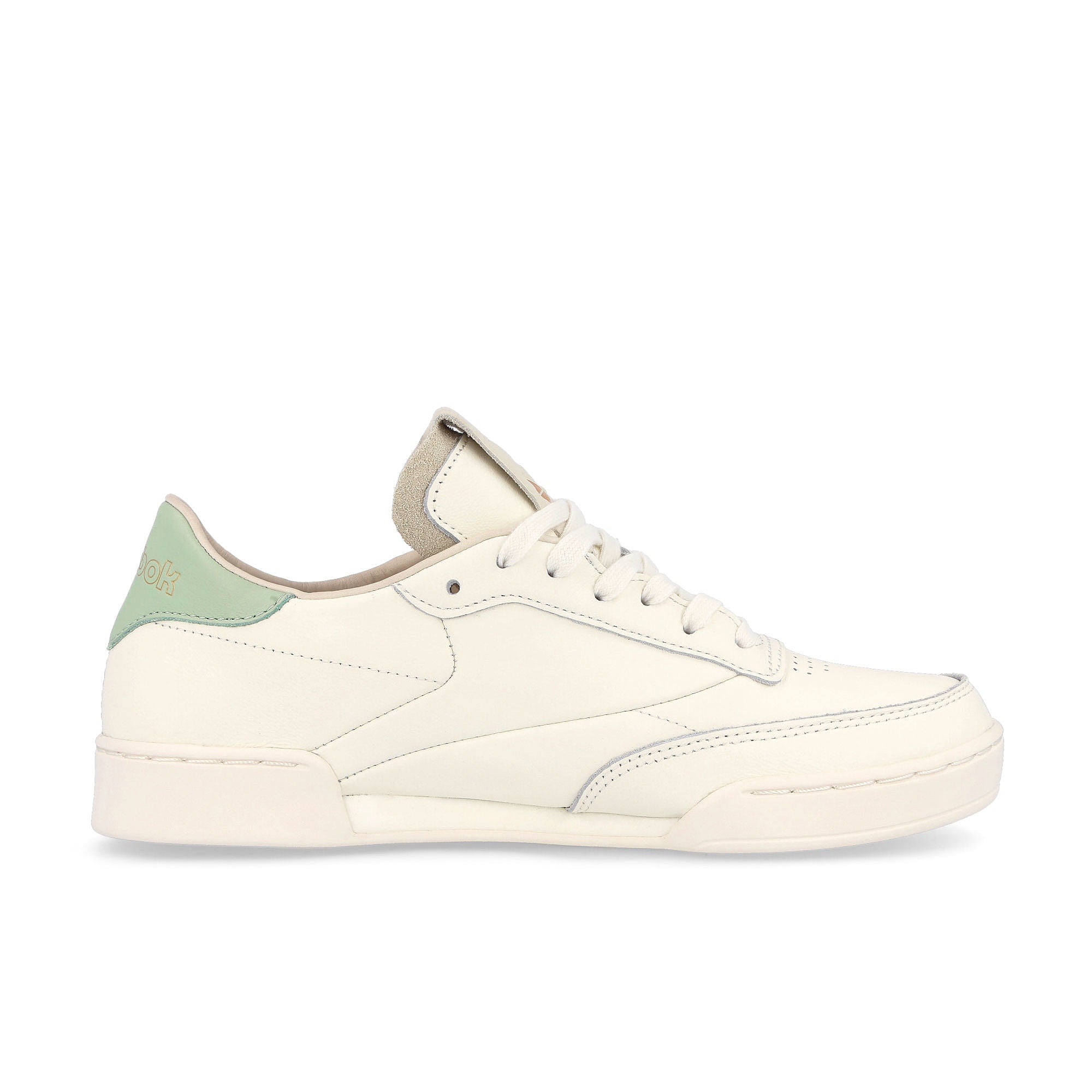 Reebok wmns club c clean Chalk / Chalk / Light Sage   Material | Overkill