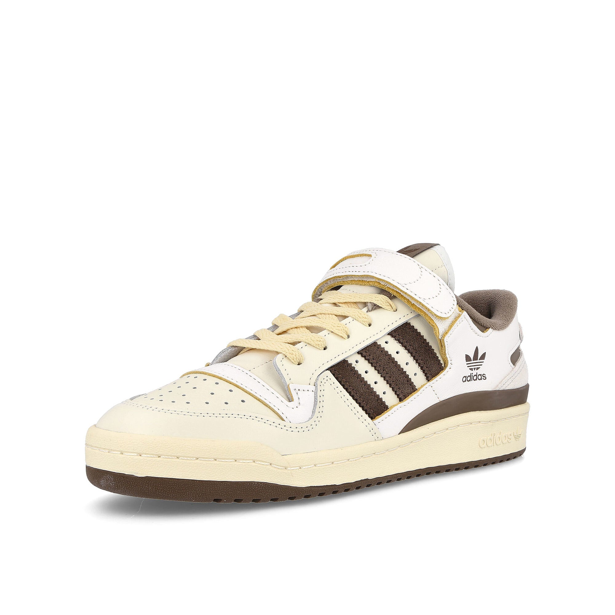 adidas forum 84 low Off White / Brown / Cream White Sneakers  Close Up | Overkill