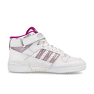 adidas wmns forum mid Footwear White-Footwear White-Sonic Fuchsia Sneakers  Silhouette | Overkill