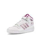 adidas wmns forum mid Footwear White-Footwear White-Sonic Fuchsia Sneakers  Close Up | Overkill