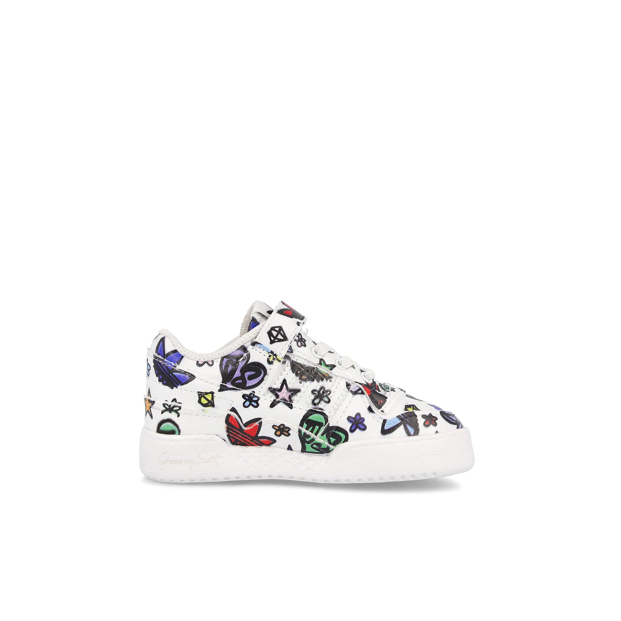 adidas Jeremy Scott x adidas Forum Low Mono Infants Footwear White-Footwear White-Core Black Low Top Sneakers  Material | Overkill