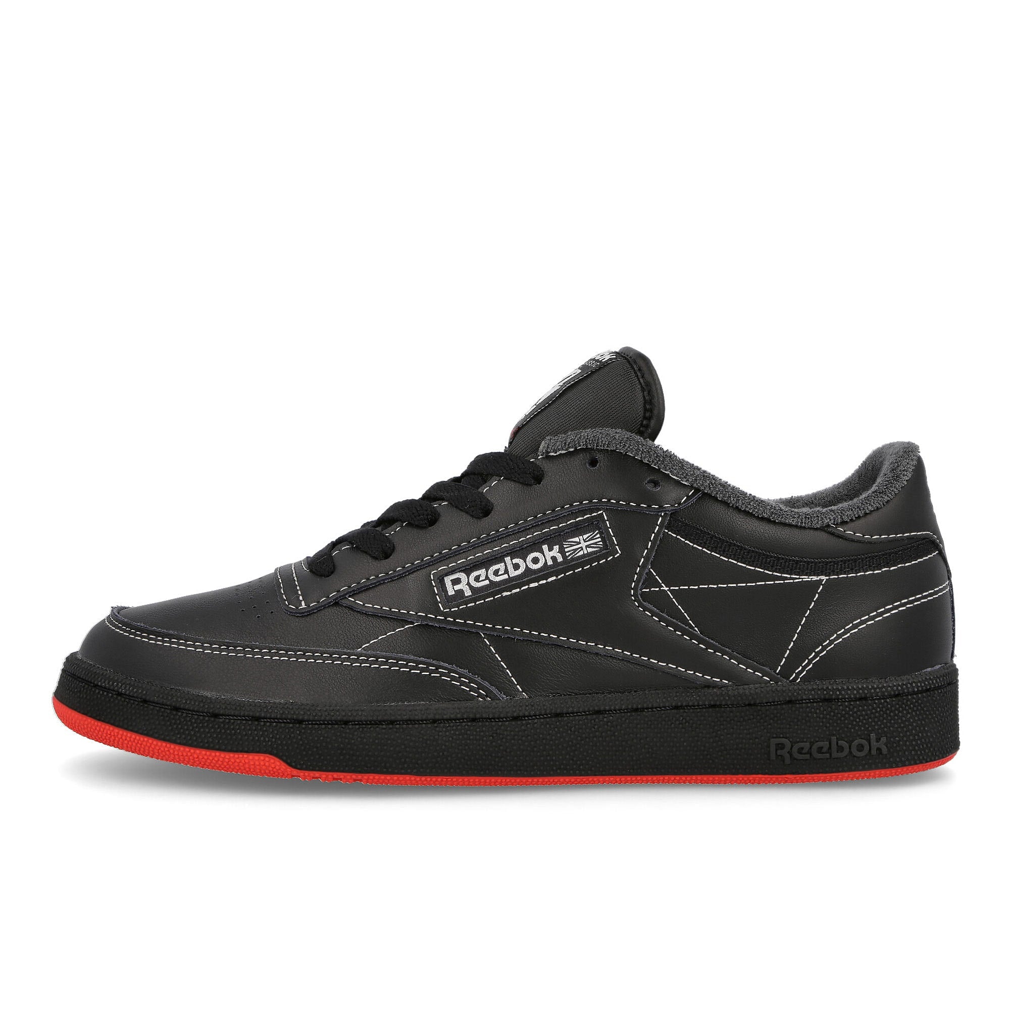 Reebok club c 85 human rights now Core Black-Pure Grey 8-Vector Red Low Top Sneakers GX8318 | Overkill