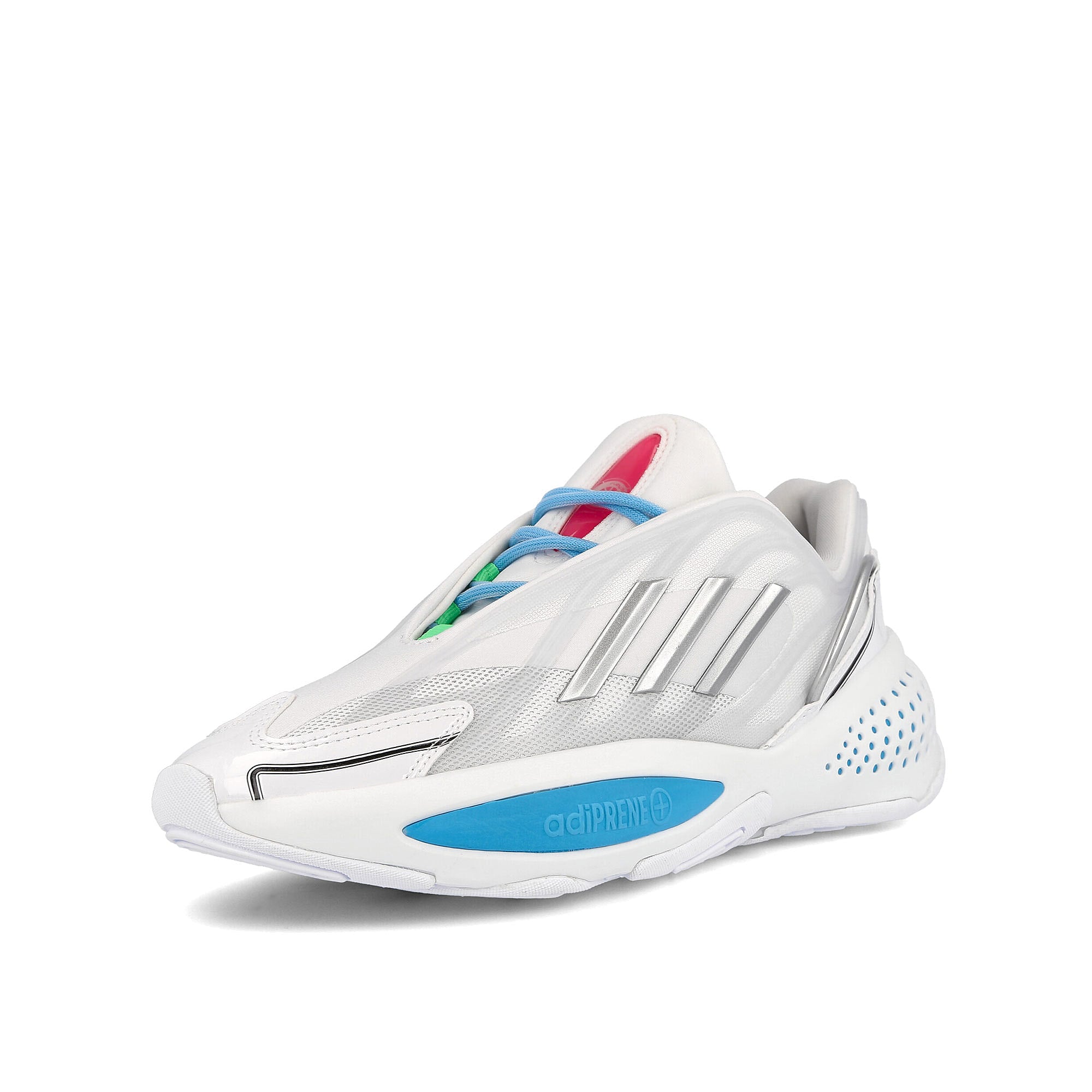 adidas Ruby 9100M x adidas Ozrah Footwear White-Silver Metallic-Shock Pink Sneakers  Close Up | Overkill