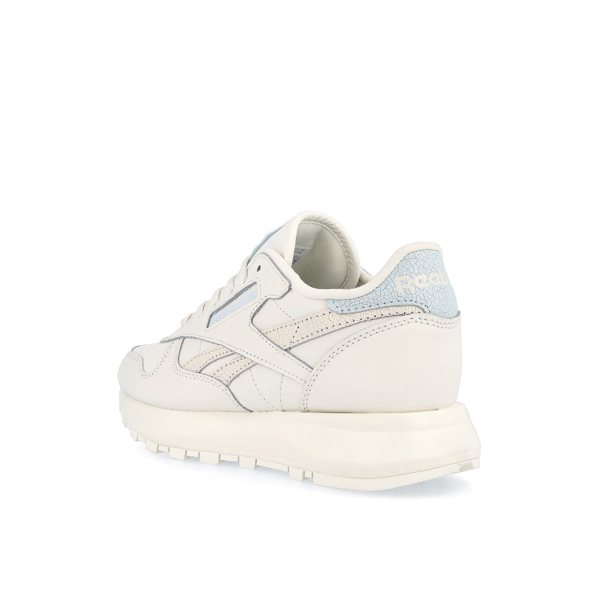 Reebok wmns classic leather sp Chalk / Chalk / Glass Blue  Close-up | Overkill