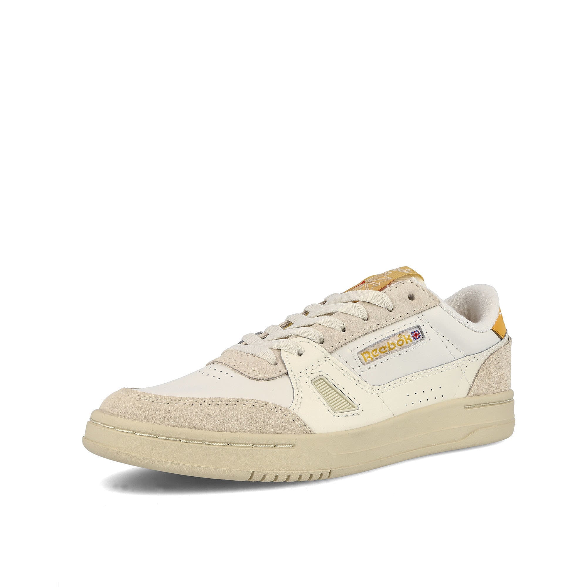 Reebok lt court Bright Ochre / Cloud White / Vector Red Sneakers  Close Up | Overkill