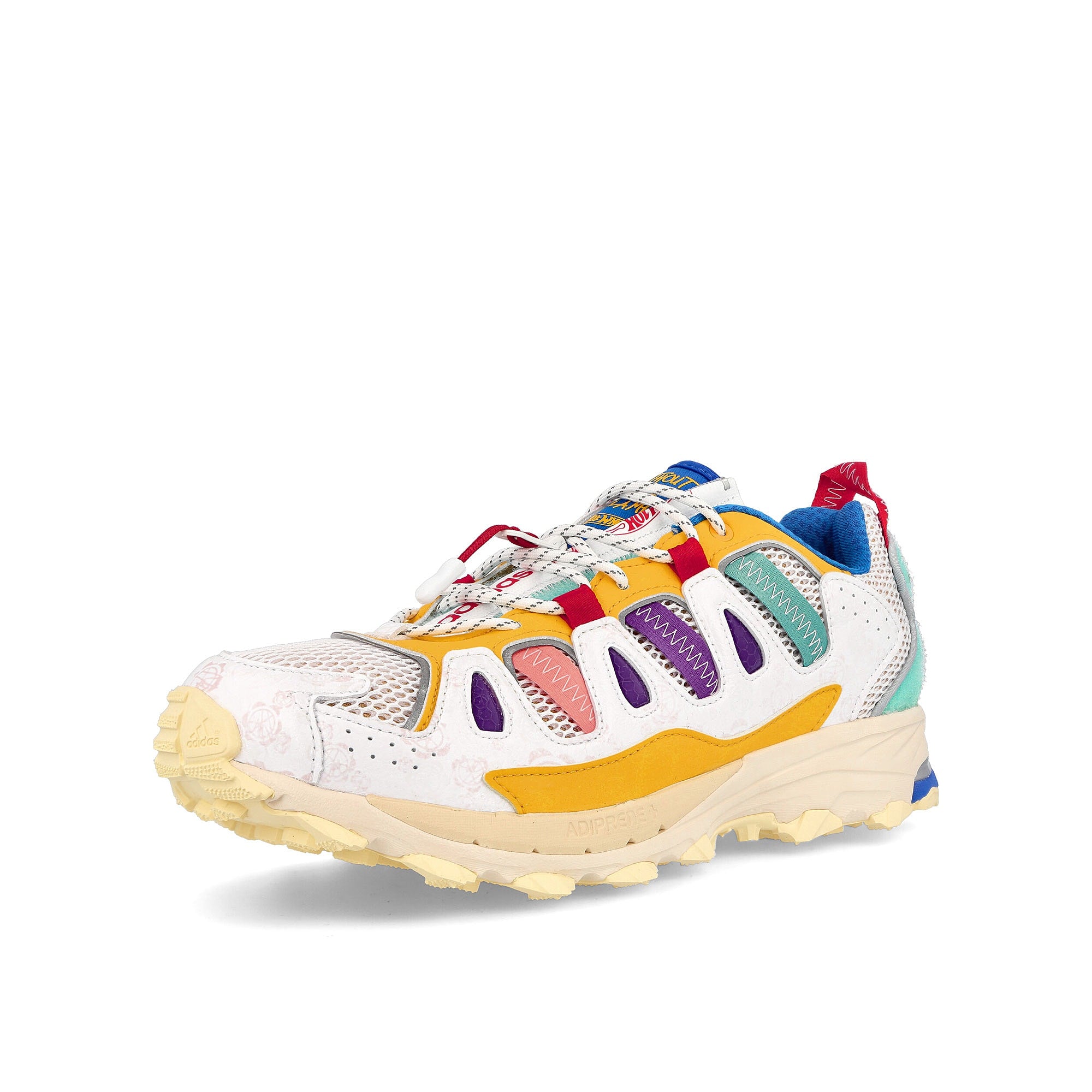 adidas Sean Wotherspoon x Hot Wheels x adidas Superturf Adventure White/Yellow/Purple Sneakers  Close Up | Overkill