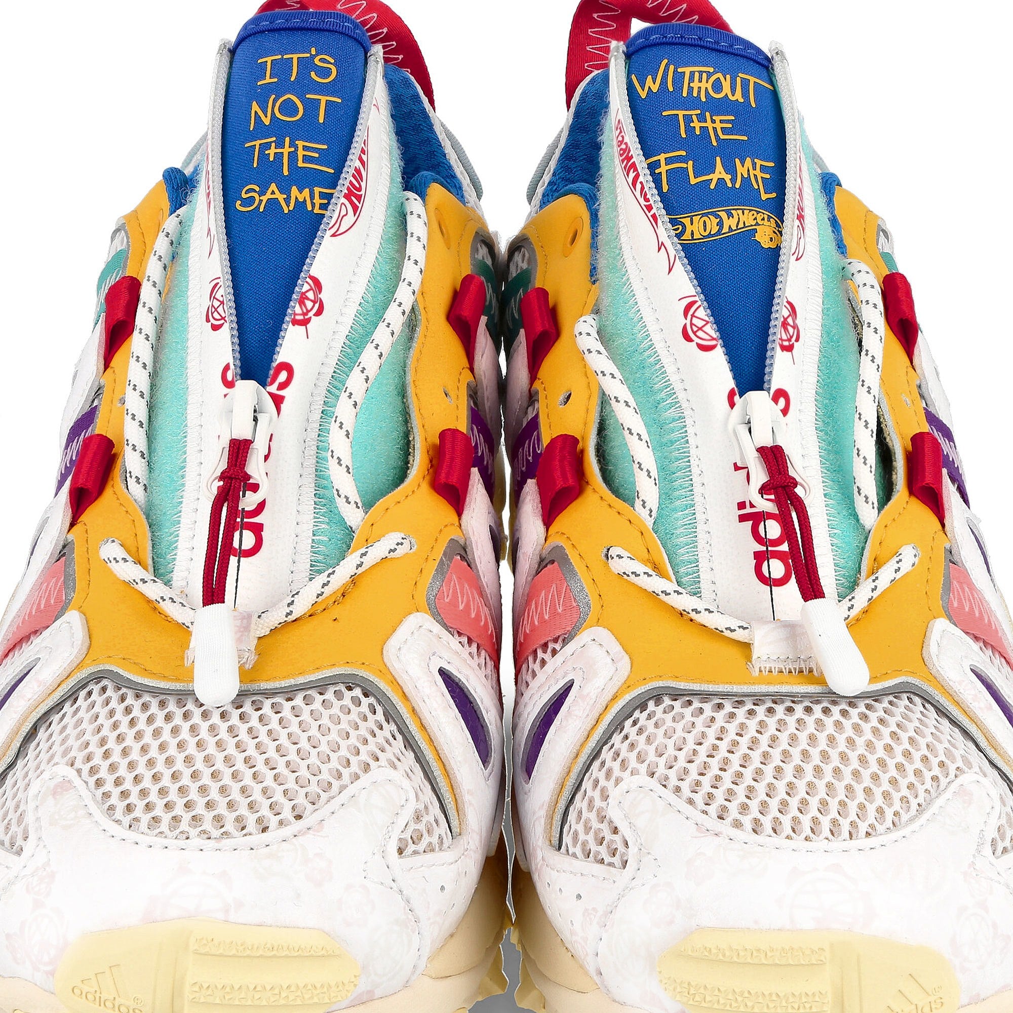 adidas Sean Wotherspoon x Hot Wheels x adidas Superturf Adventure White/Yellow/Purple Sneakers  Detail View 1 | Overkill