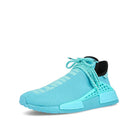 adidas Pharrell Williams x adidas HU NMD Clear Aqua-Light Aqua-Core Black Sneakers  Close Up | Overkill