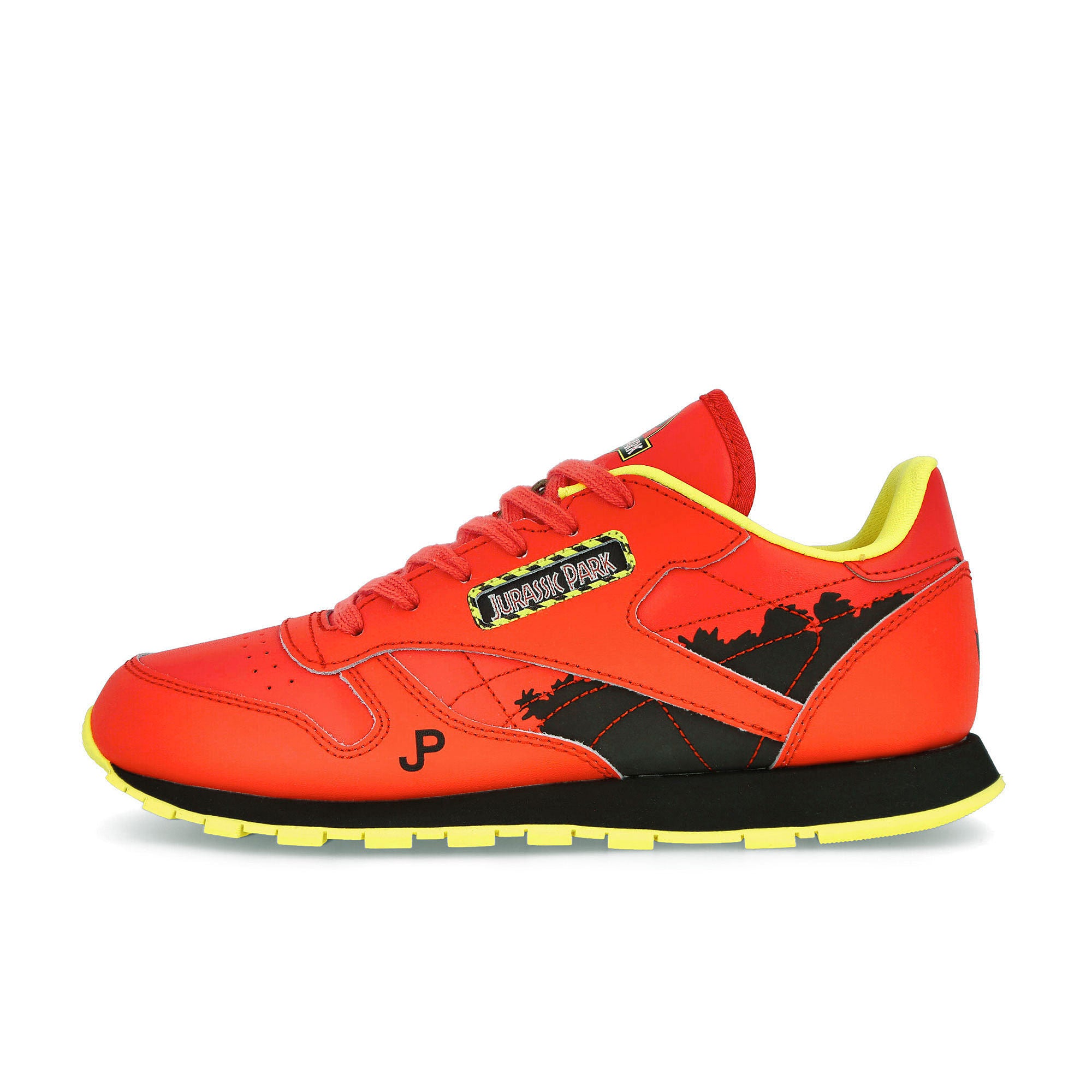 Reebok Jurassic Park x Reebok Classic Leather Junior Radiant Red-Coal-Blaze Yellow Sneakers GY0572 | Overkill