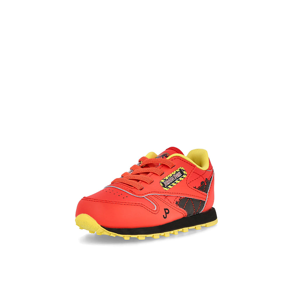 Reebok Jurassic Park x Reebok Classic Leather Infants Radiant Red / Coal / Blaze Yellow  Detailfoto | Overkill