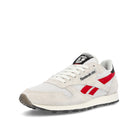 Reebok classic leather human rights now Pure Grey 1-Vector Red-Gold Metallic Low Top Sneakers  Close Up | Overkill