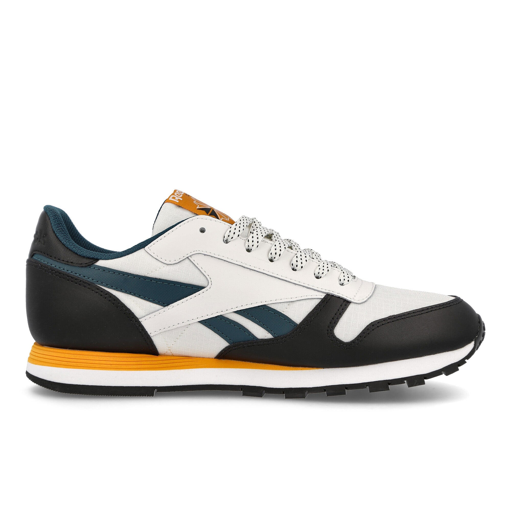 Reebok classic leather Chalk / Core Black / Semi Solar Gold   Material | Overkill