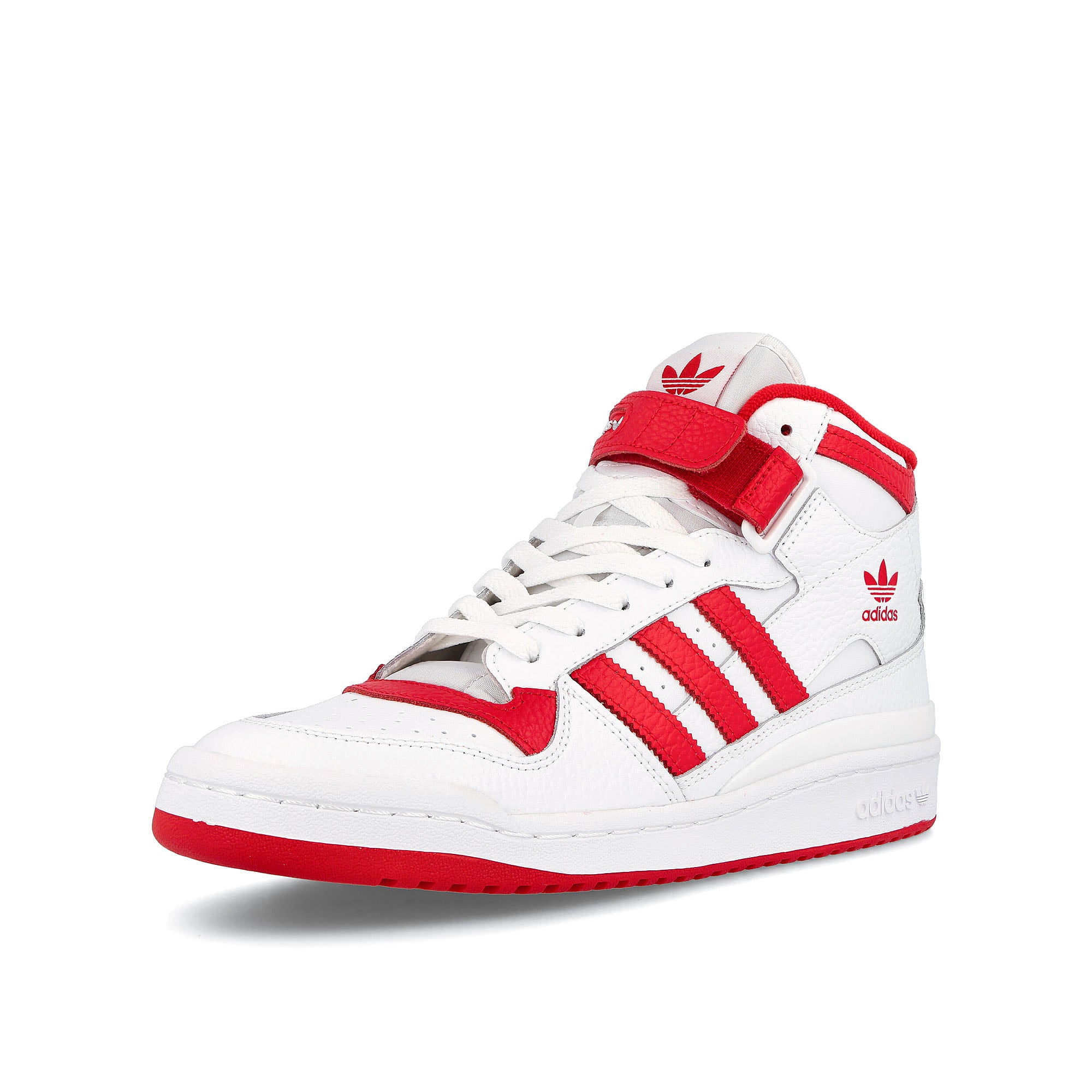adidas forum mid Footwear White / Vivid Red / Footwear White  Detailfoto | Overkill