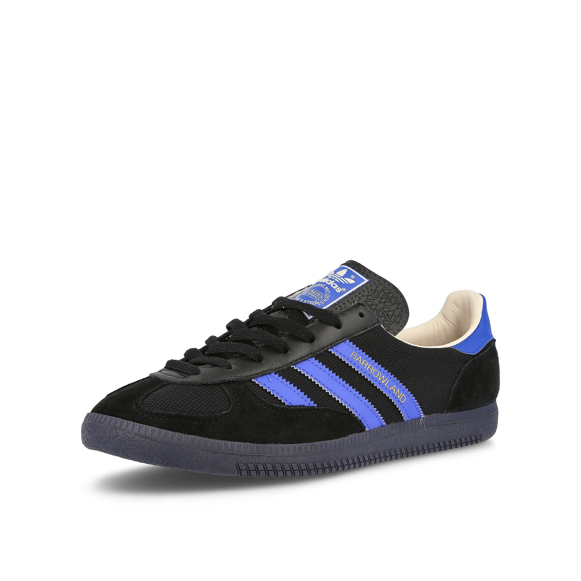 adidas spzl barrowland Core Black-Blue-Night Navy Sneakers  Close Up | Overkill