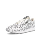 Reebok Classic Leather Footwear White-Footwear White-Core Black Low Top Sneakers  Close Up | Overkill