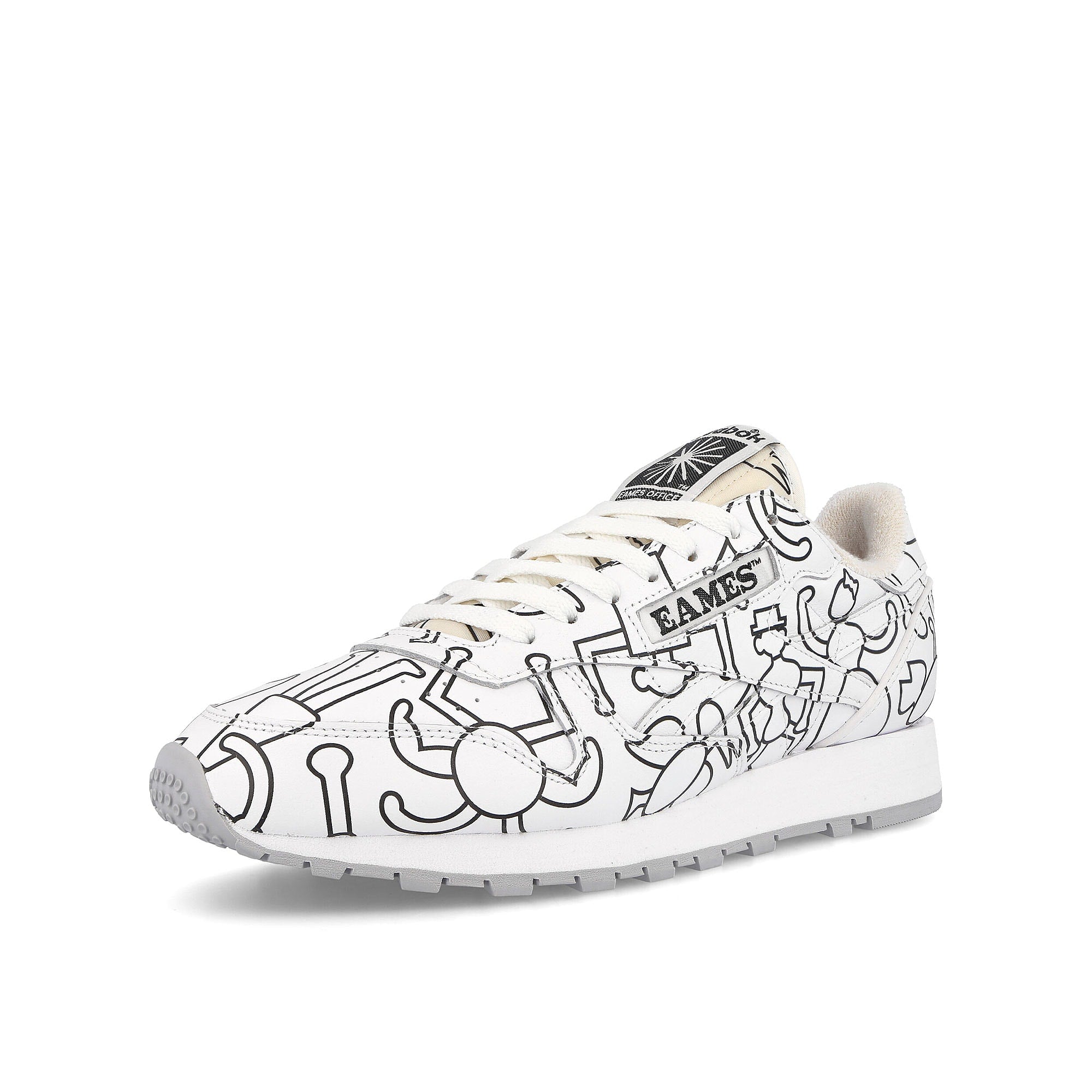 Reebok Classic Leather Footwear White-Footwear White-Core Black Low Top Sneakers  Close Up | Overkill