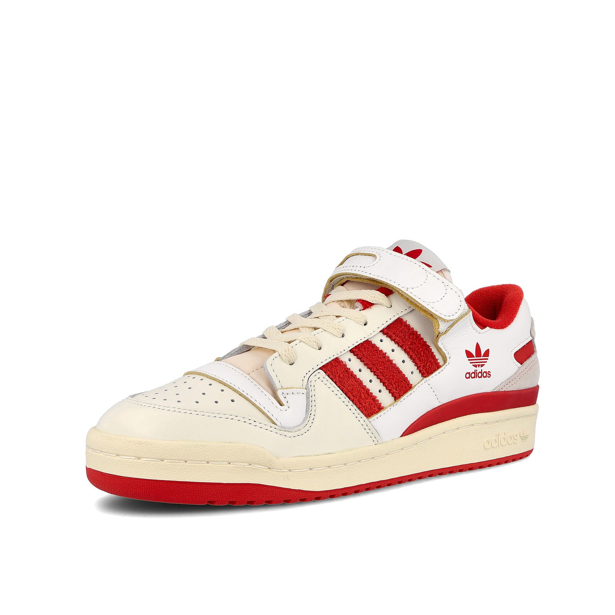 adidas forum 84 low Cloud White-Team Power Red-Cloud White Sneakers  Close Up | Overkill