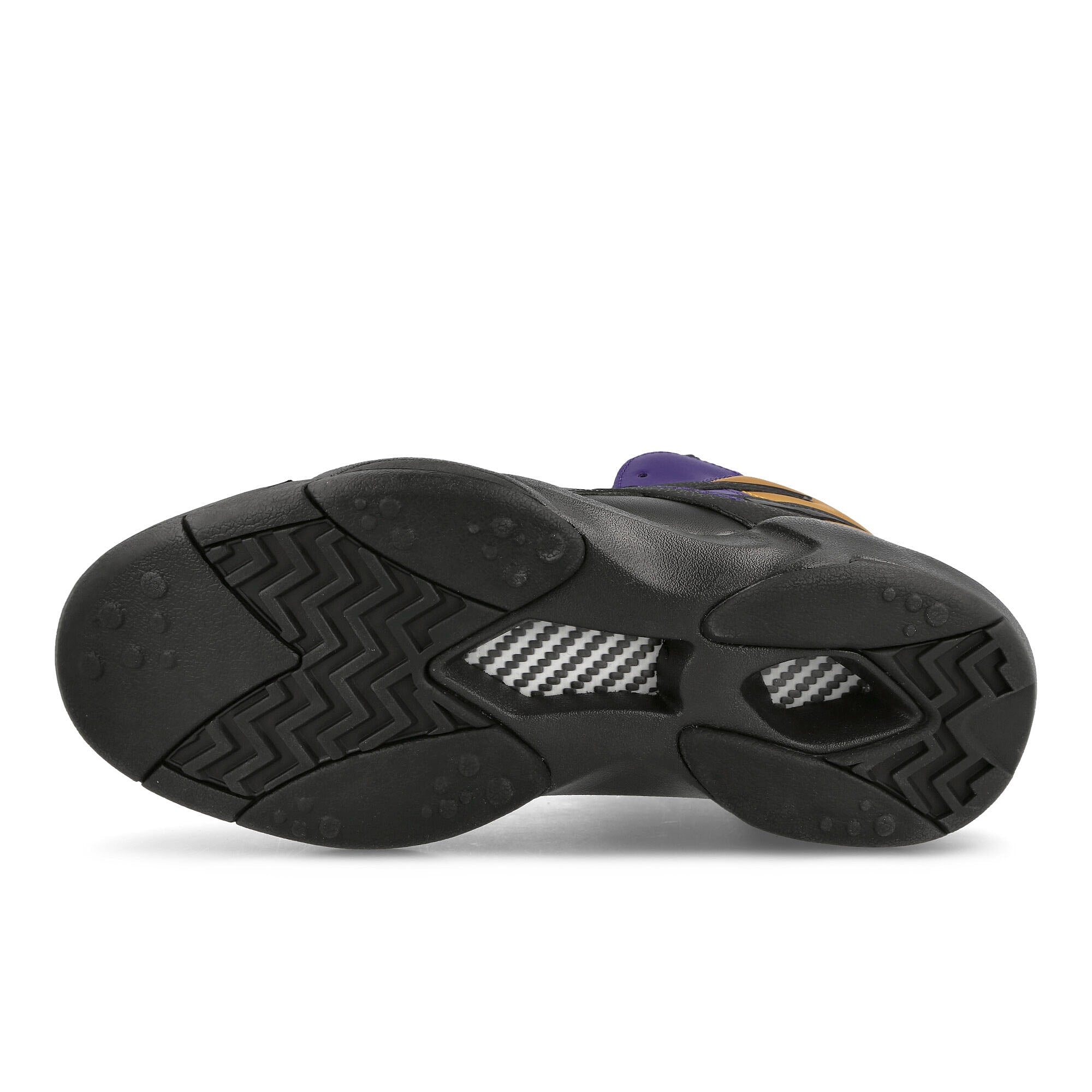 Reebok Shaq Attaq Core Black / Bold Purple / Collegiate Gold Sneakers  Detail View 1 | Overkill