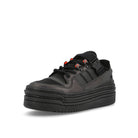 adidas wmns triple platforum low Core Black-Core Black-Solar Red Sneakers  Close Up | Overkill