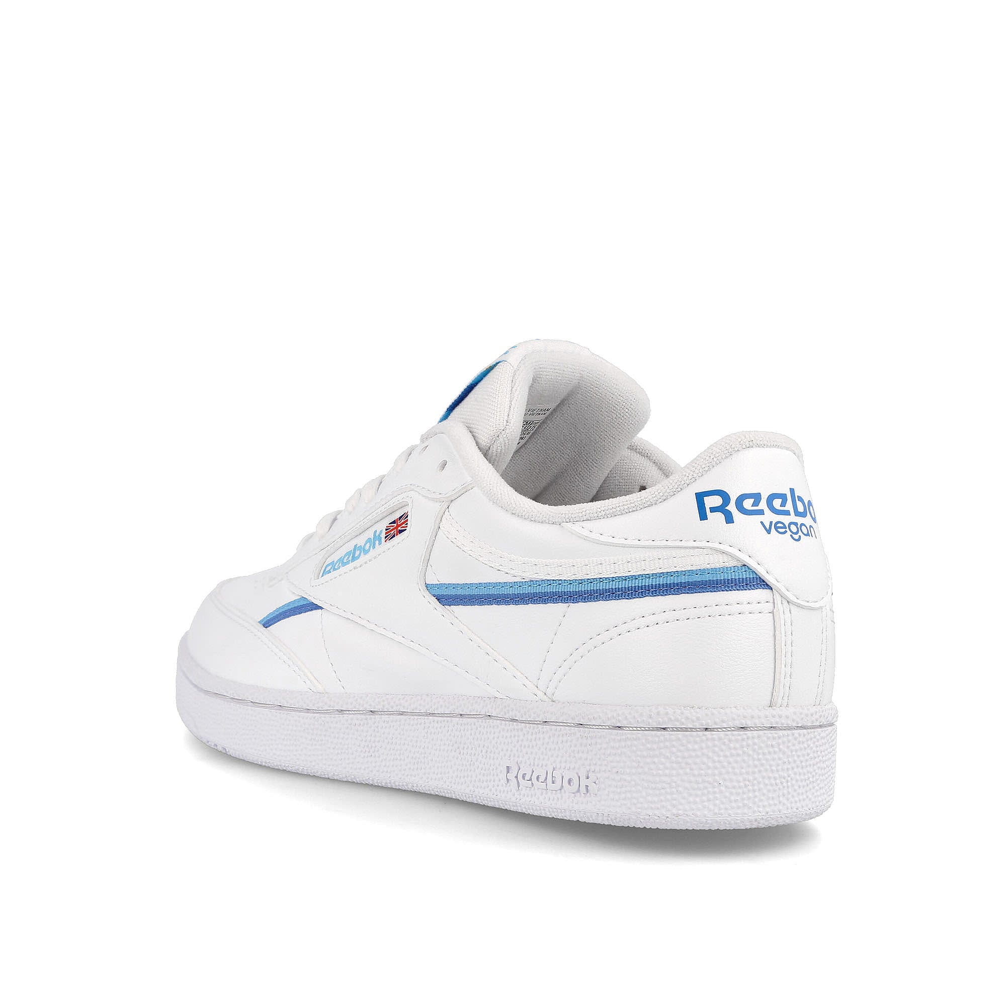 Reebok club c 85 vegan Footwear White / Digital Blue / Essential Blue  Close-up | Overkill