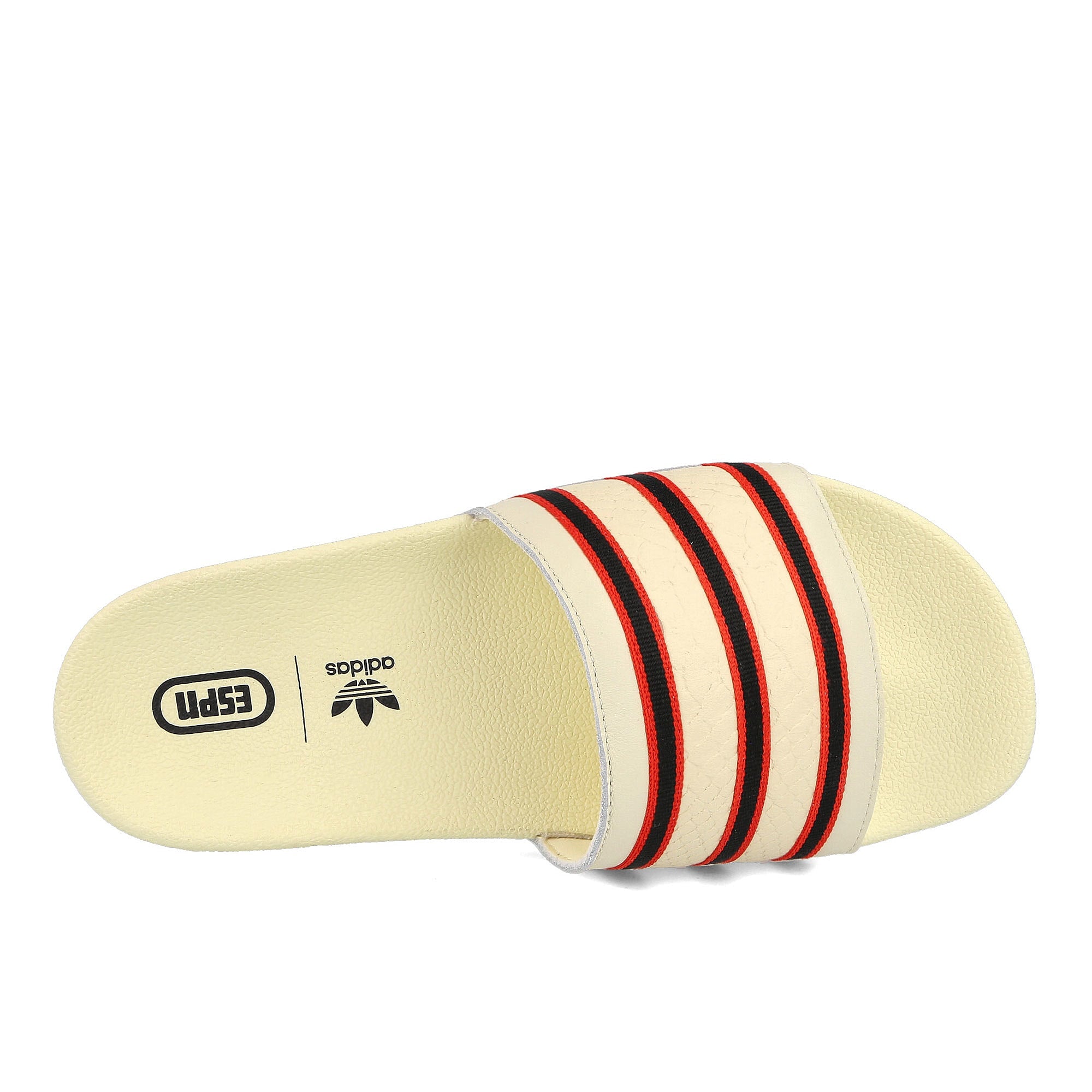 adidas ESPN x adidas Adilette 1979 Cream White / Core Black / Vivid Red  Detail view 1 | Overkill