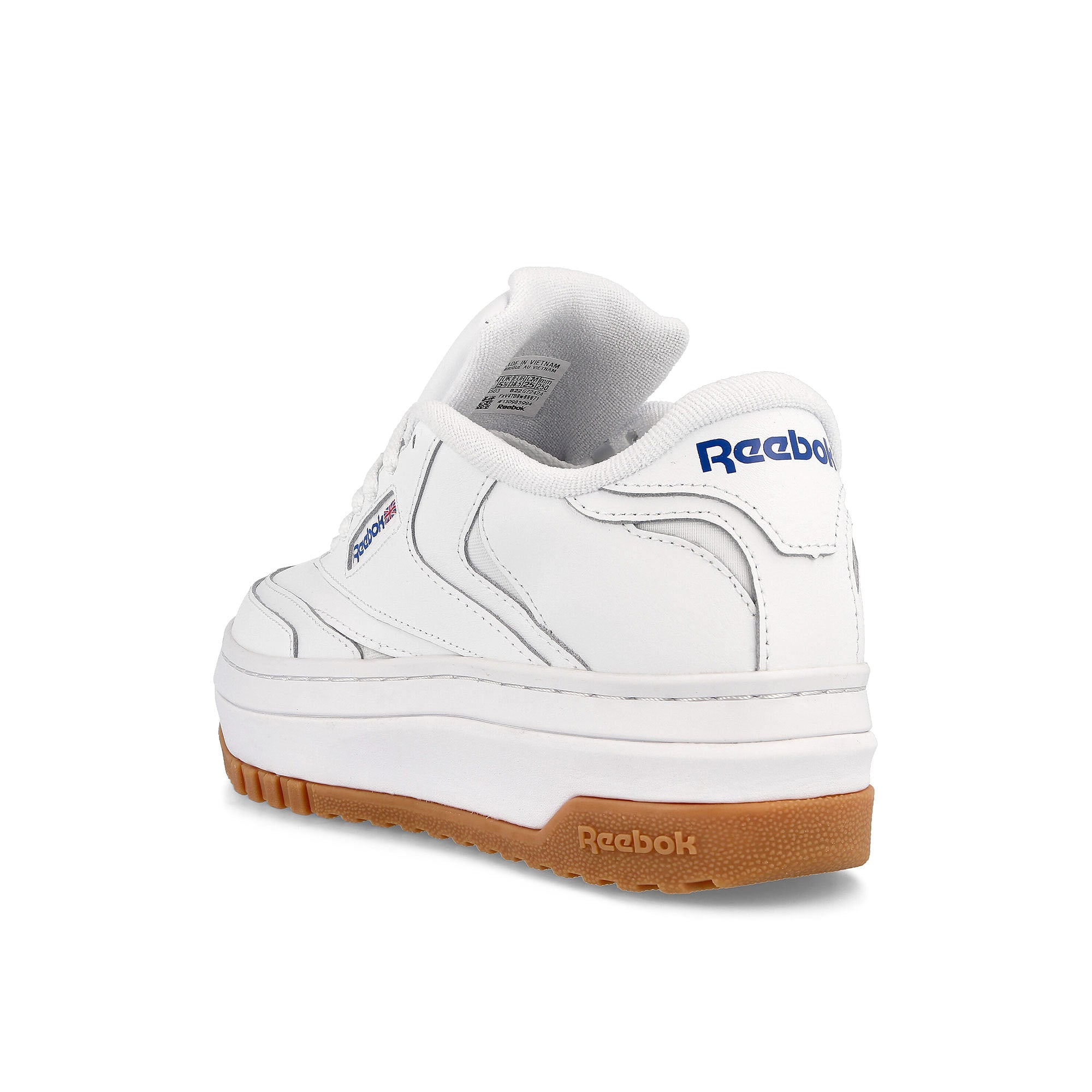Reebok Club C Extra Cloud White-Cloud White-Vector Blue Low Top Sneakers  Material | Overkill