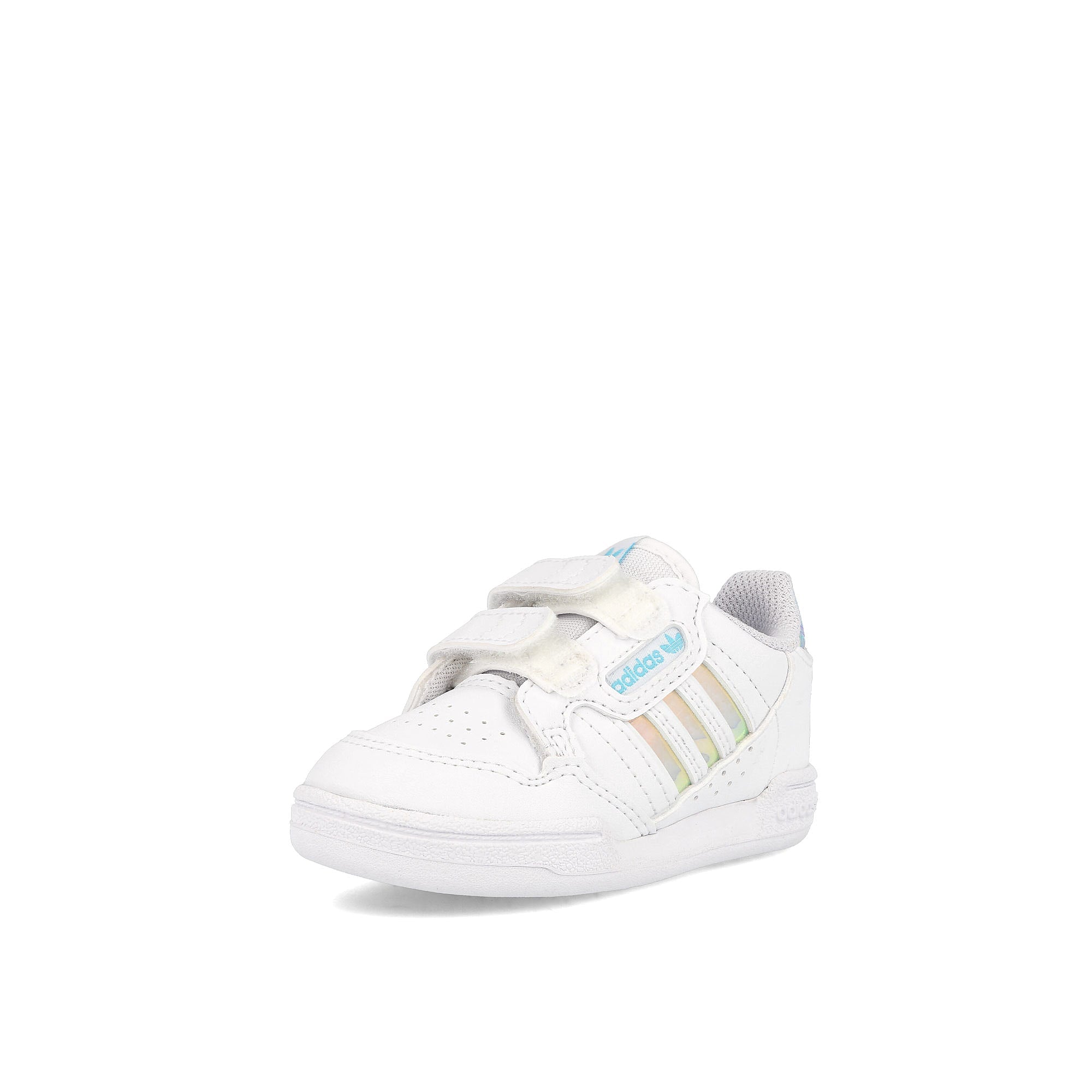 adidas continental 80 stripes infants Footwear White / Footwear White / Pulse Aqua  Detailfoto | Overkill