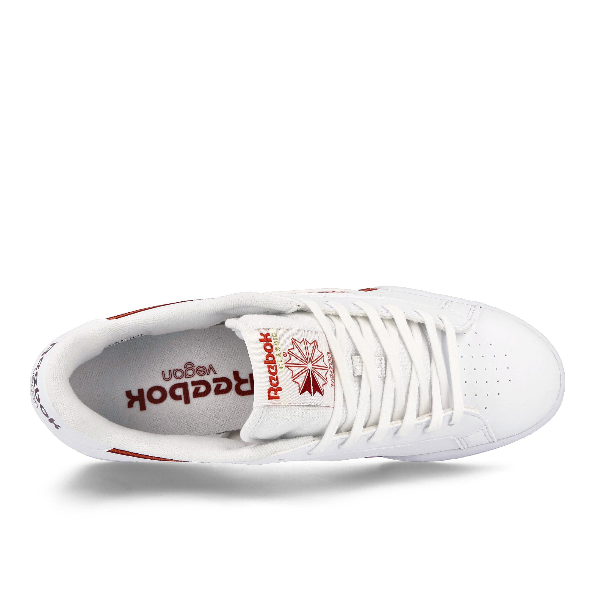 Reebok npc uk ii vegan Footwear White / Rhodonite / Classic Burgundy  Detail view 1 | Overkill