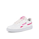 Reebok wmns club c 85 vegan Footwear White / Atomic Pink / Vector Red Low Top Sneakers  Close Up | Overkill