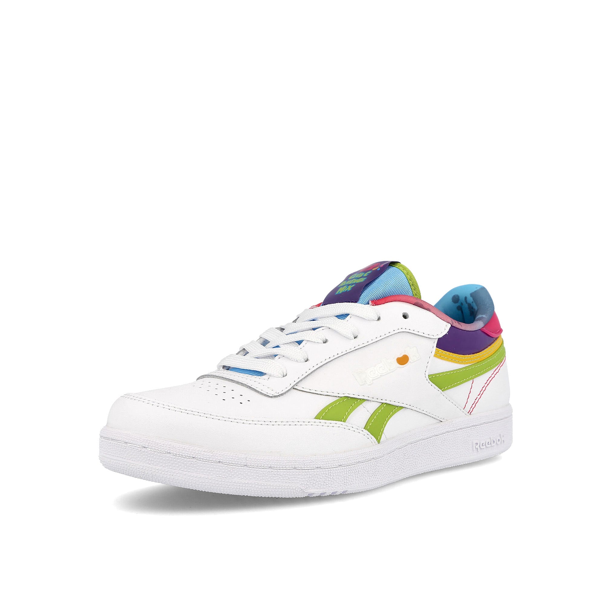 Reebok Jelly Belly x Reebok Club C Revenge Kids Footwear White-Sonic Green-Radiant Aqua Sneakers  Close Up | Overkill