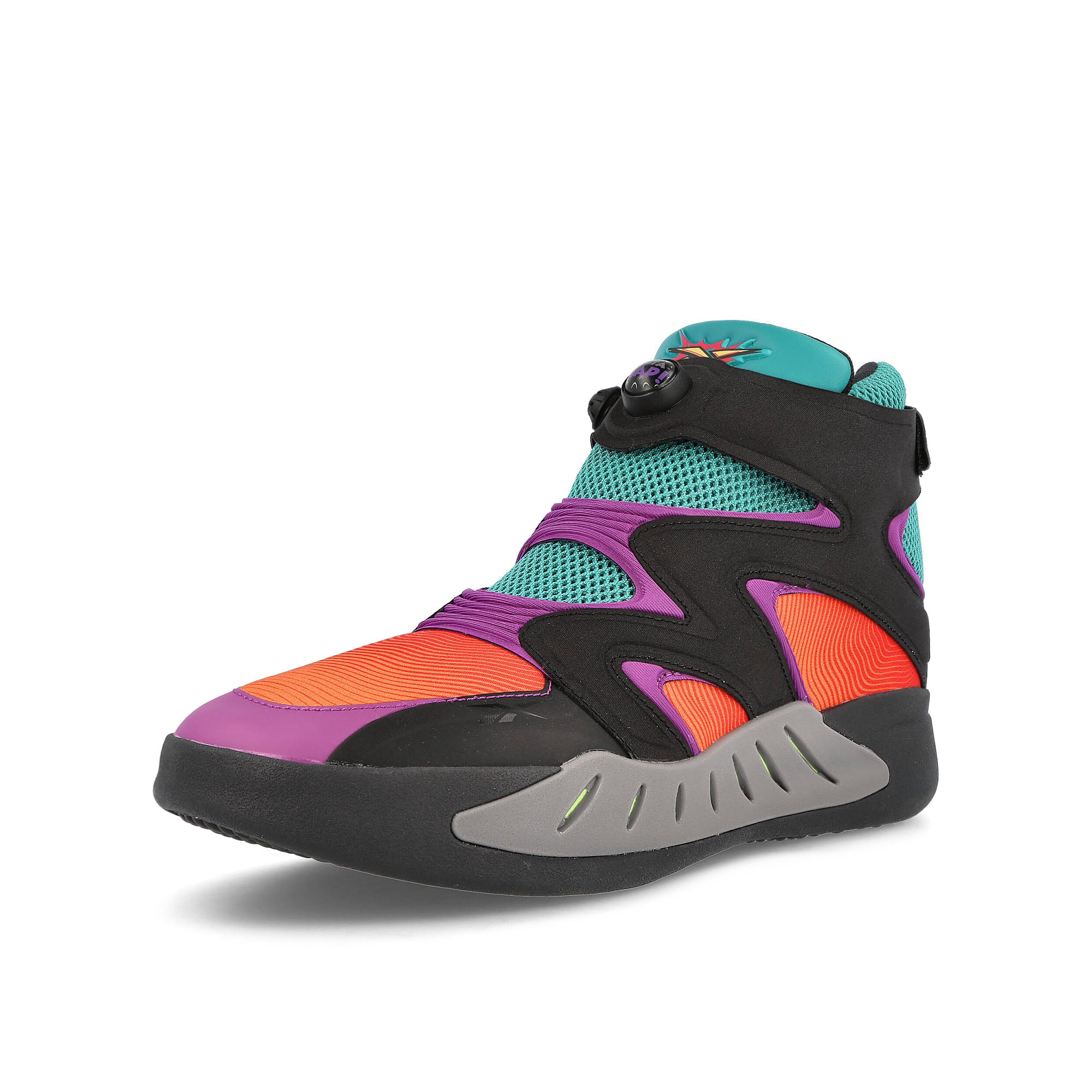 Reebok Looney Tunes x Reebok Instapump Fury Zone CBLACK-UTOTEA-PRIPUR Sneakers  Close Up | Overkill