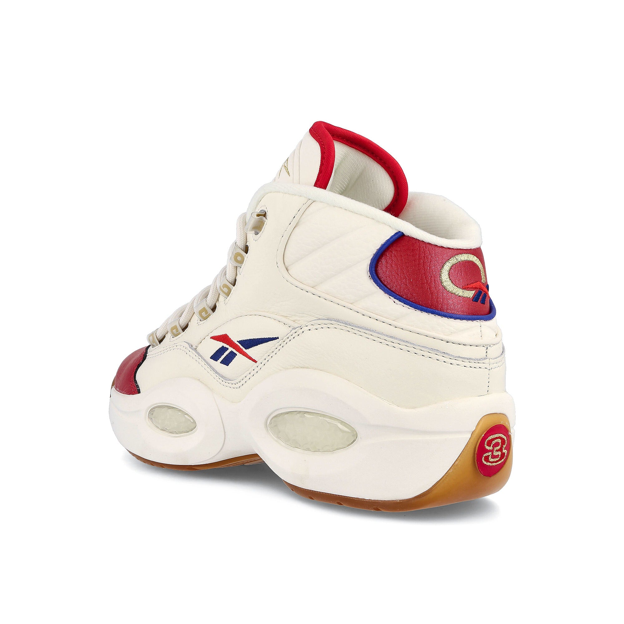 Reebok question mid Chalk-Vector Red-Vector Blue Sneakers  Material | Overkill