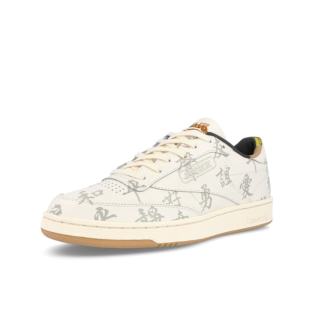 Reebok Kung Fu Panda x Reebok Club C 85 Classic White-Paperwhite-Pebble Sneakers  Close Up | Overkill