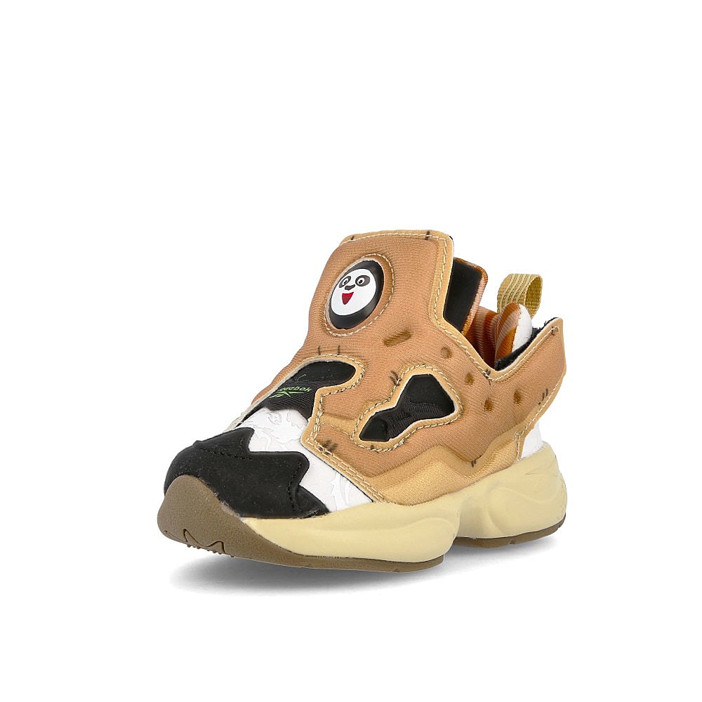 Reebok Kung Fu Panda x Reebok Fury Infants Black-White-Beige Sneakers  Close Up | Overkill