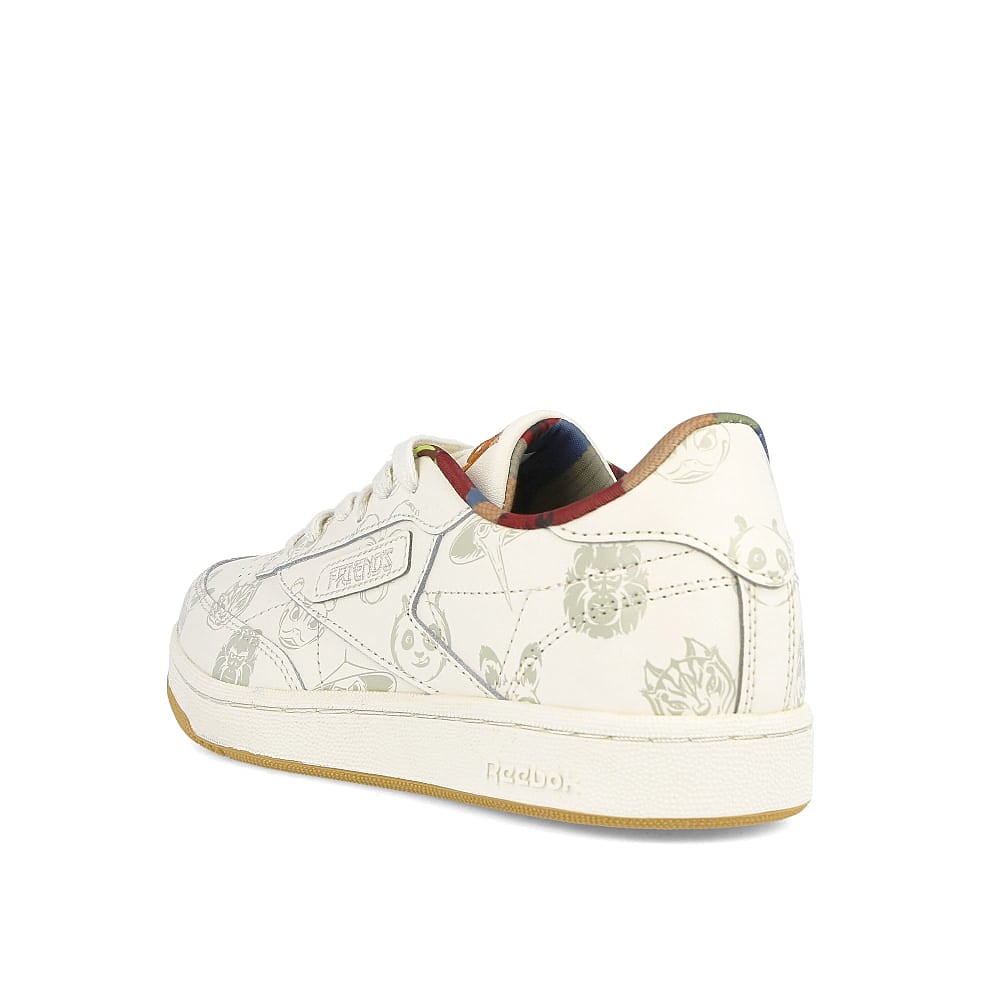 Reebok Kung Fu Panda x Reebok Club C 85 Junior Classic White-Paperwhite-Beige Sneakers  Material | Overkill