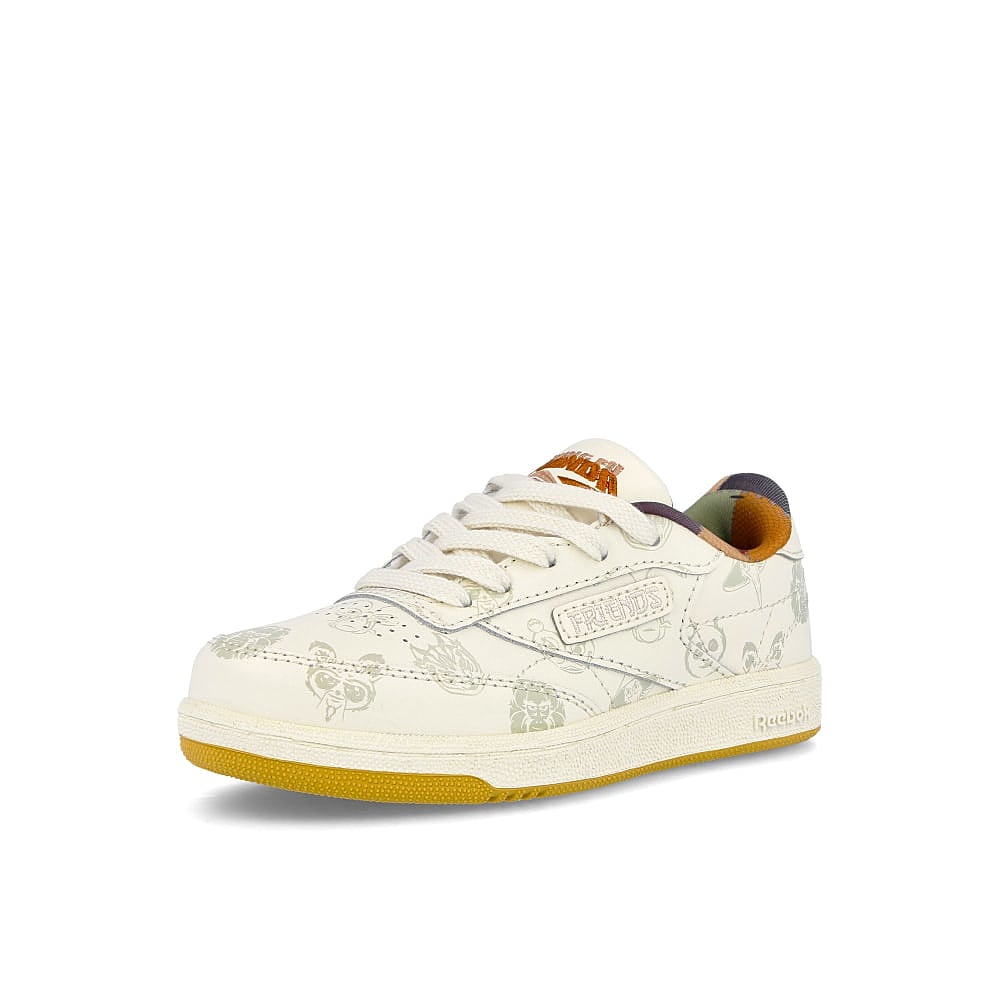 Reebok Kung Fu Panda x Reebok Club C 85 Kids Classic White-Paperwhite-Beige Sneakers  Close Up | Overkill