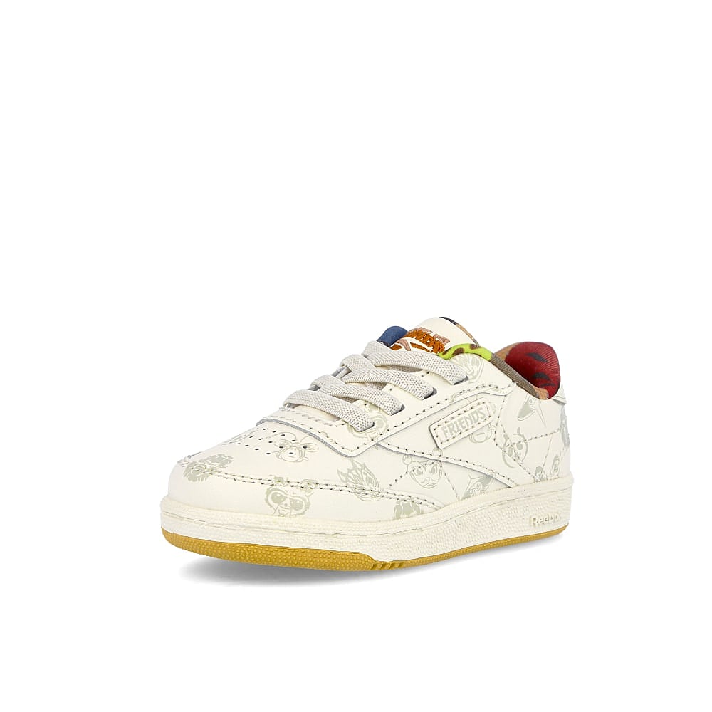 Reebok Kung Fu Panda x Reebok Club C 85 Infants Classic White-Paperwhite-Beige Sneakers  Close Up | Overkill