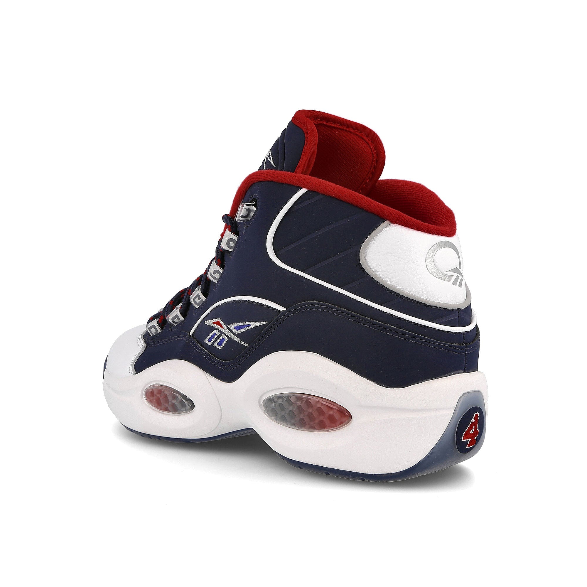 Reebok question mid Vector Navy-Footwear White-Vector Red Sneakers  Material | Overkill