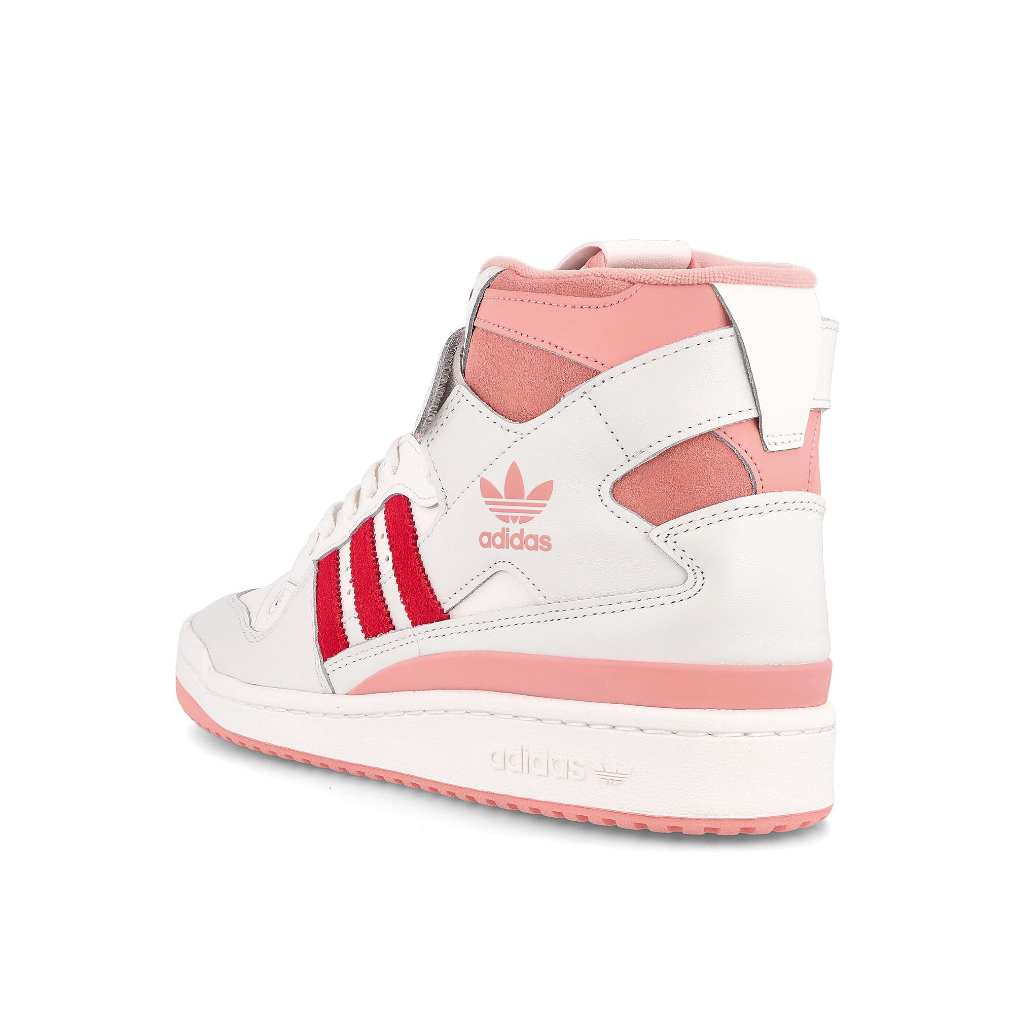 adidas forum 84 hi Off White-Glow Pink-Vivid Red Sneakers  Material | Overkill