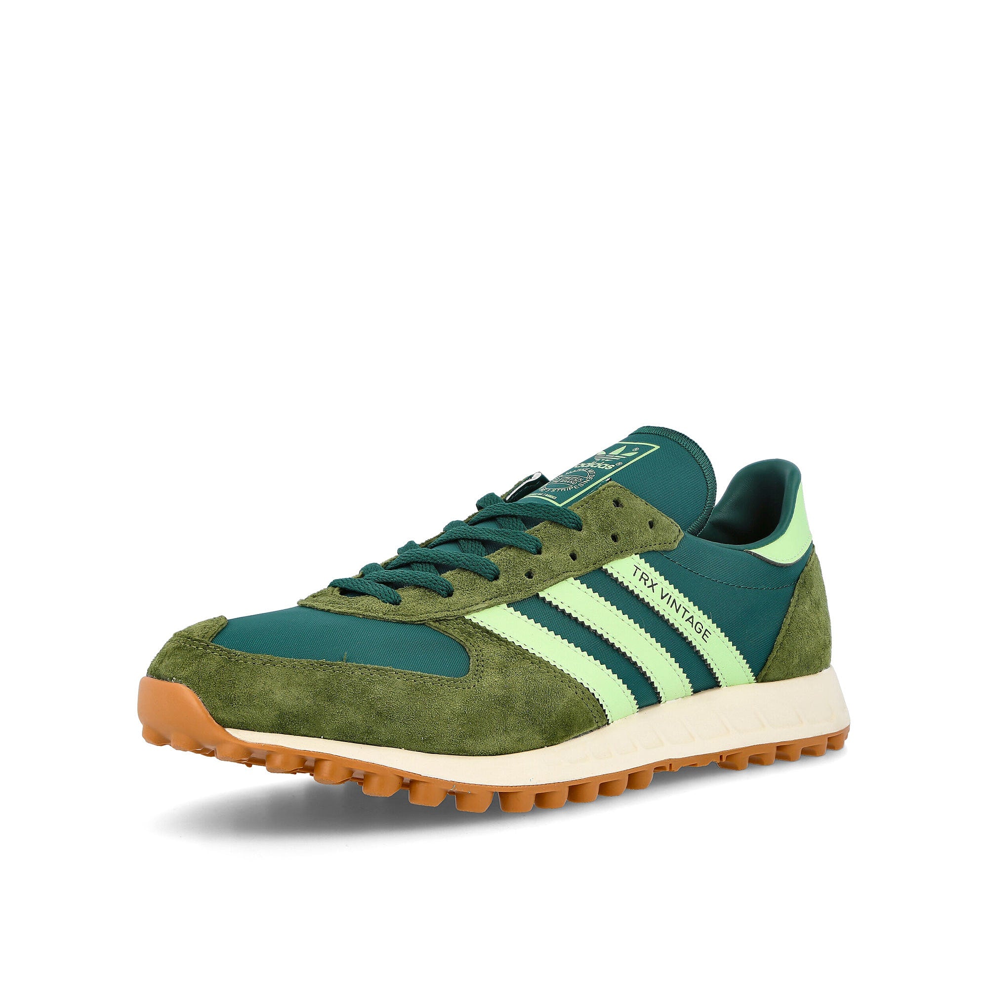 adidas trx vintage Collegiate Green-Glow Green-GUM 2 Sneakers  Close Up | Overkill
