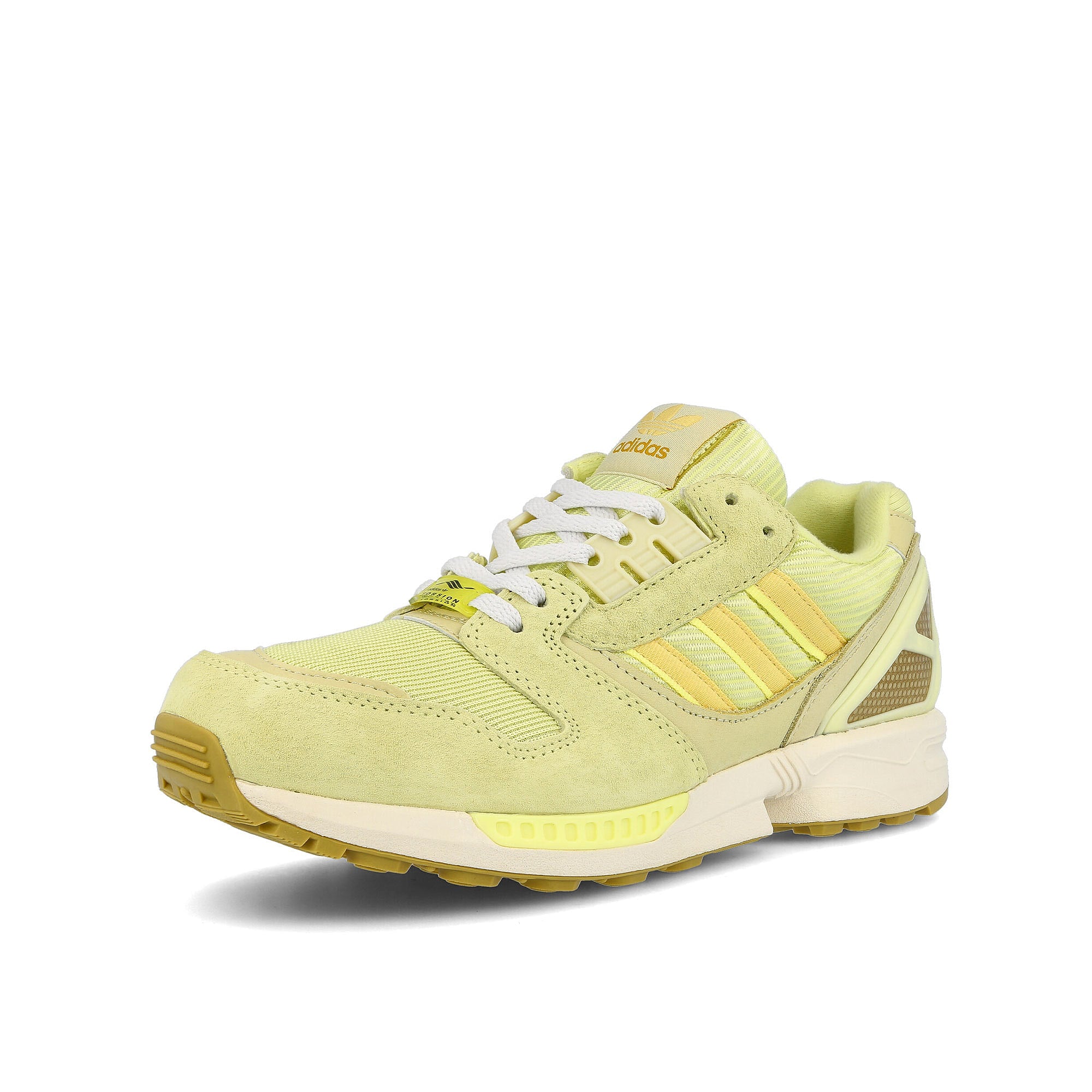 adidas zx 8000 Yellow Tint-Orange Tint-Pulse Yellow Sneakers  Close Up | Overkill