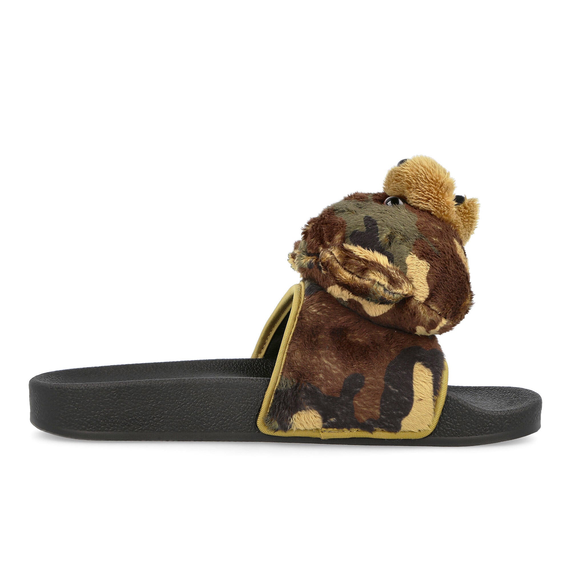 adidas Jeremy Scott x adidas Adilette Teddy Core Black-Core Black-Core Black Slides, Sandals & Slippers  Silhouette | Overkill