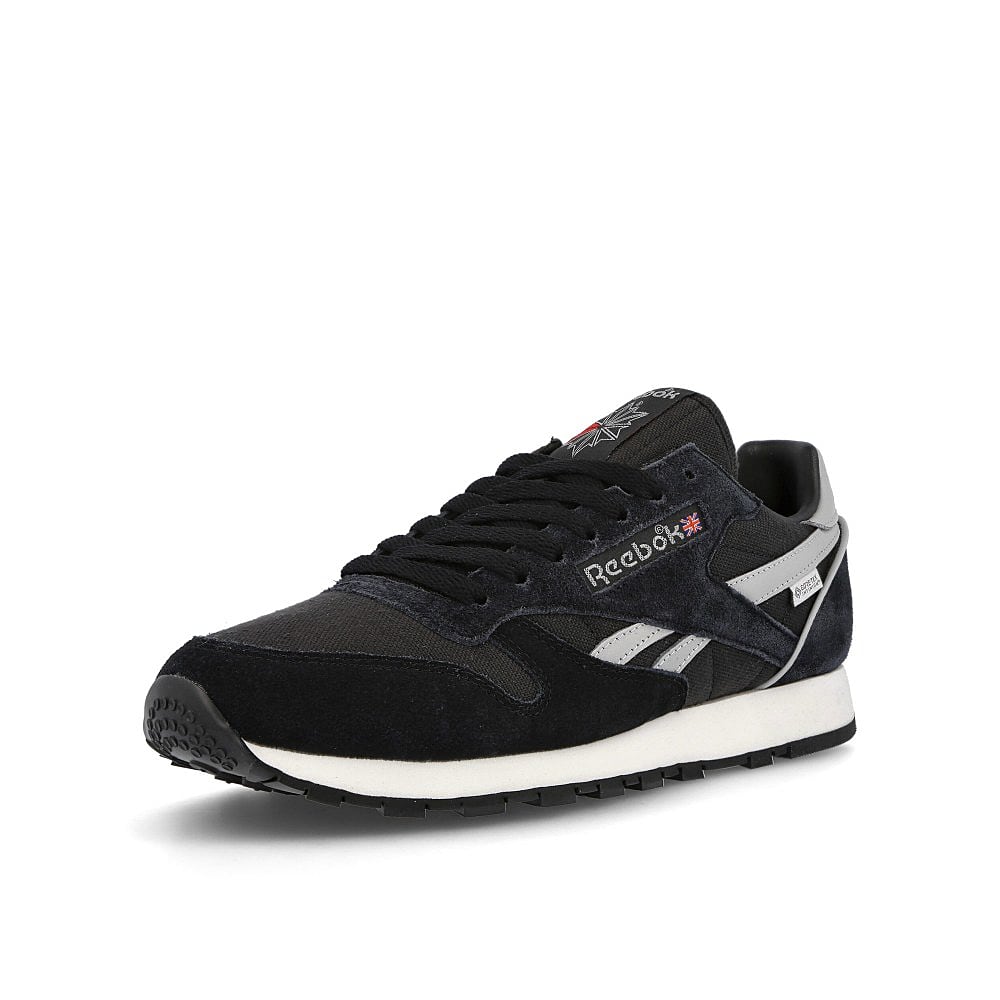 Reebok classic leather Core Black-Pure Grey 3-Chalk Low Top Sneakers  Close Up | Overkill
