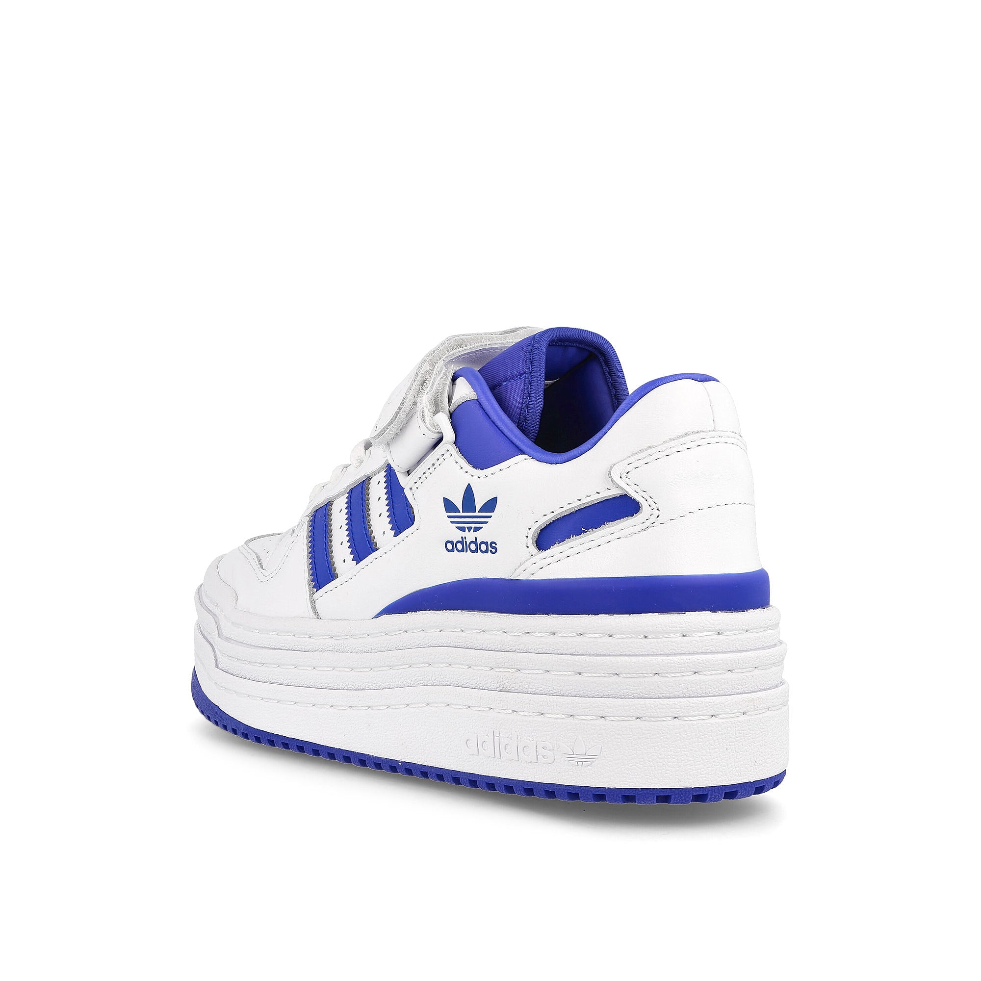 adidas wmns triple platforum low Footwear White / Footwear White / Team Royal Blue  Close-up | Overkill