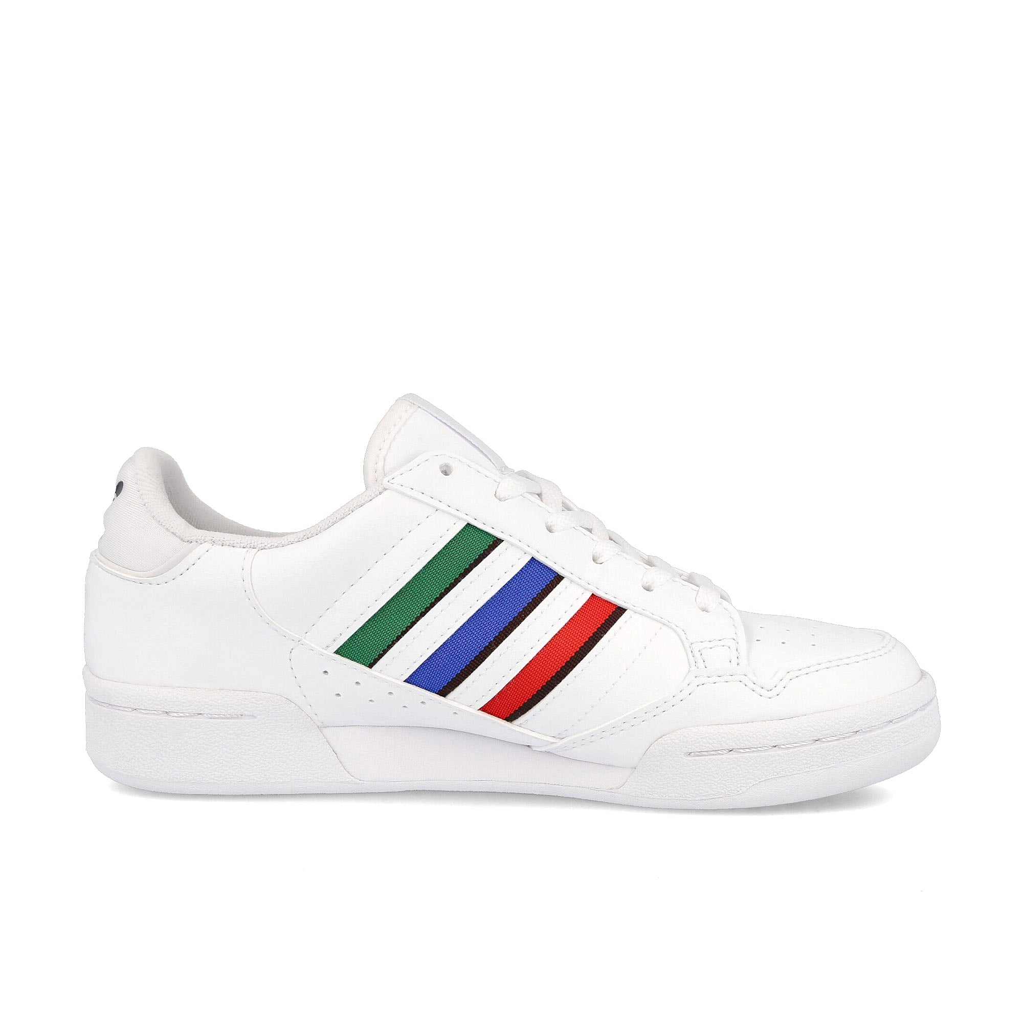 adidas continental 80 stripes junior Footwear White / Core Black / Bluebird   Material | Overkill