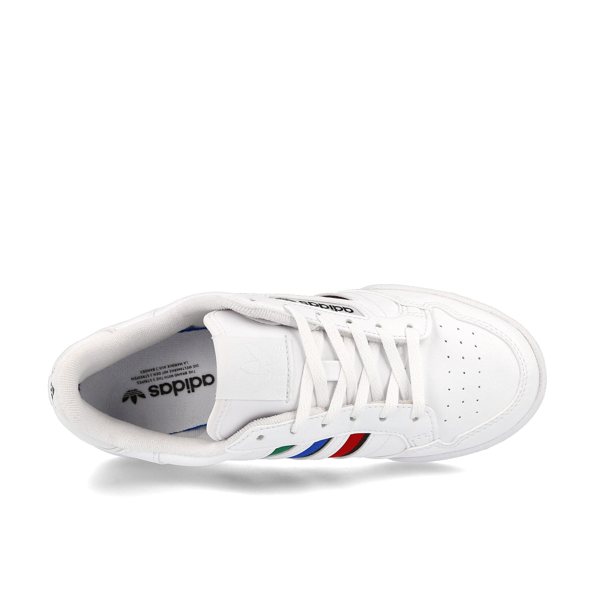 adidas continental 80 stripes junior Footwear White / Core Black / Bluebird  Detail view 1 | Overkill