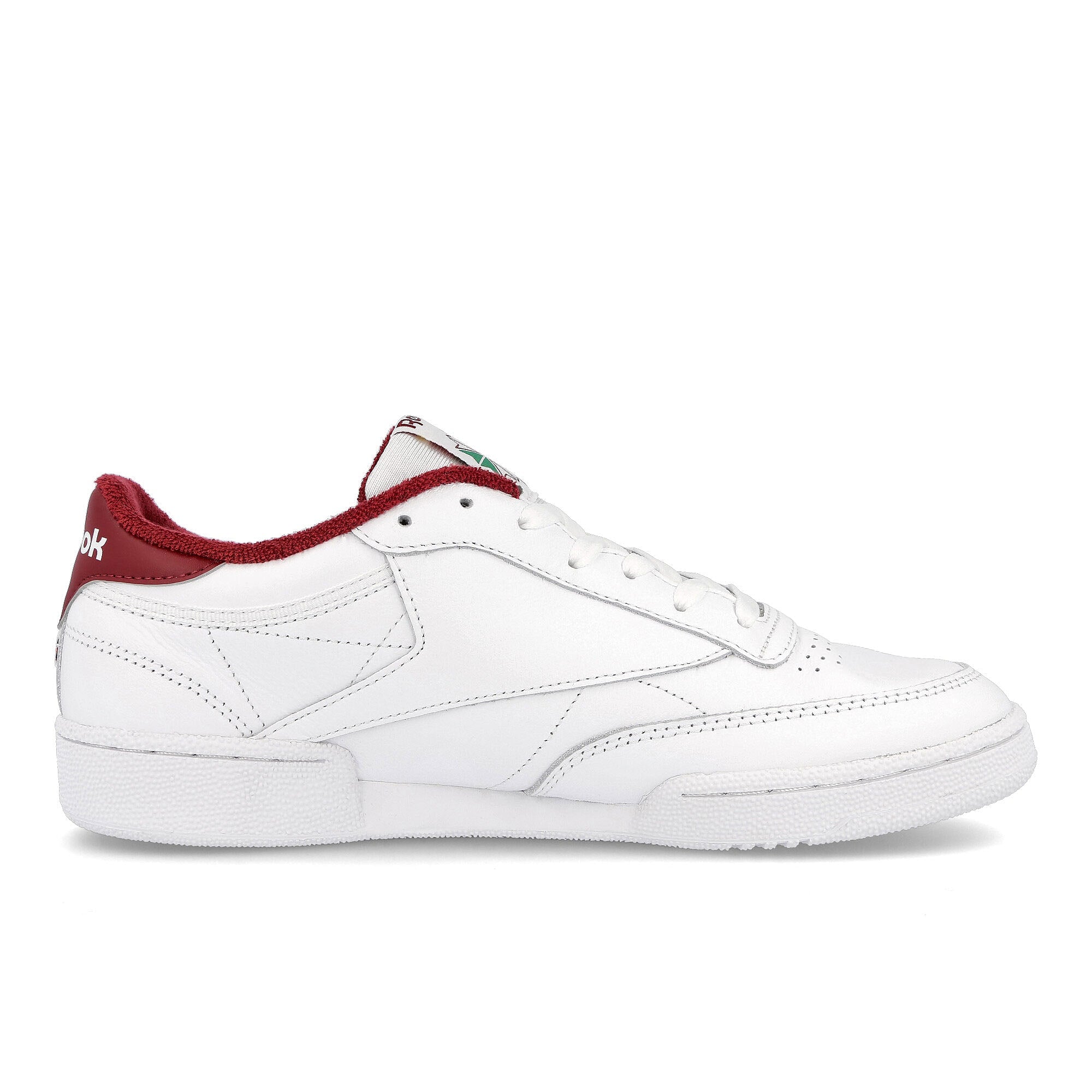 Reebok club c 85 Footwear White / Footwear White / Classic Burgundy   Material | Overkill