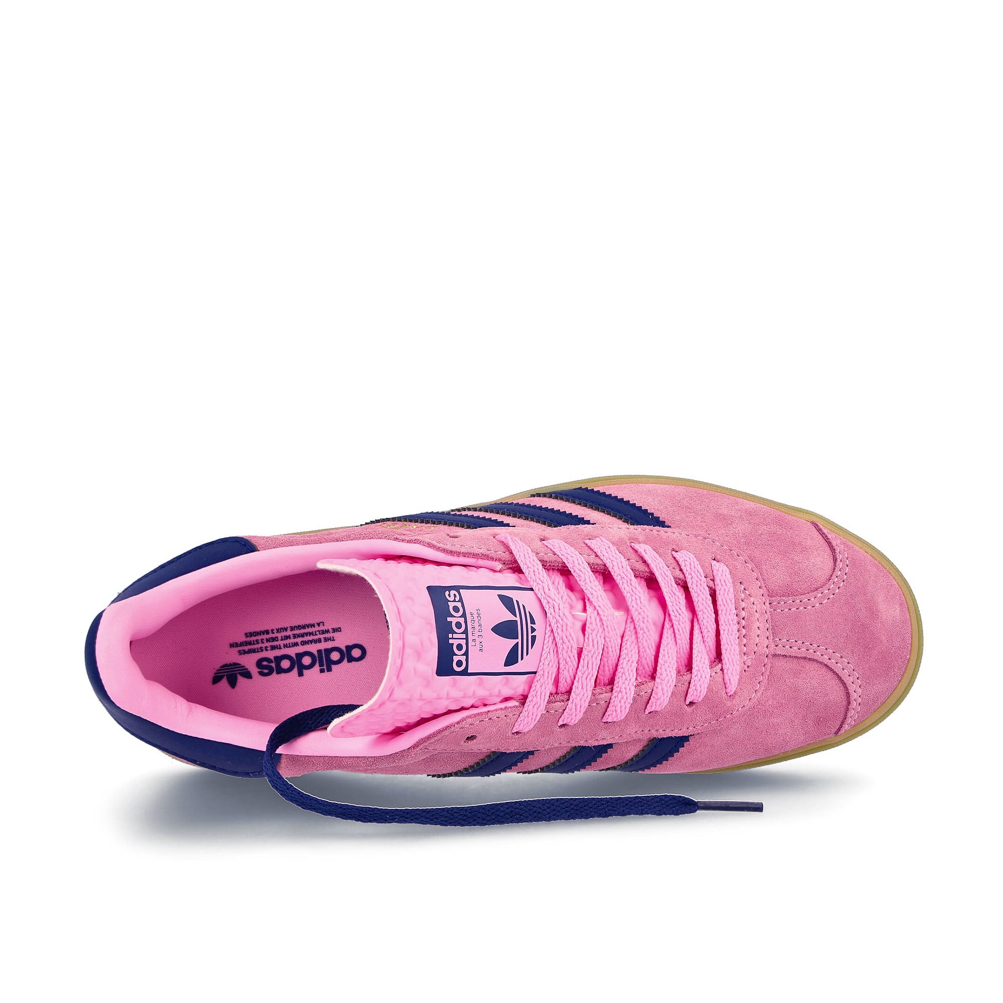 adidas Gazelle Bold W Pink Glow / Victory Blue / Gum Low Top Sneakers  Detailfoto | Overkill